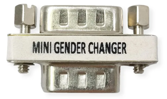 VALUE Serieller Gender Changer - DB-9 (M) - Silber, Ansicht 3
