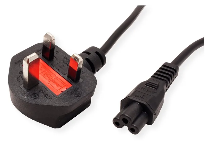 VALUE Stromkabel - BS 1363 (M) gewinkelt bis IEC 60320 C5 gerade, Ansicht 3