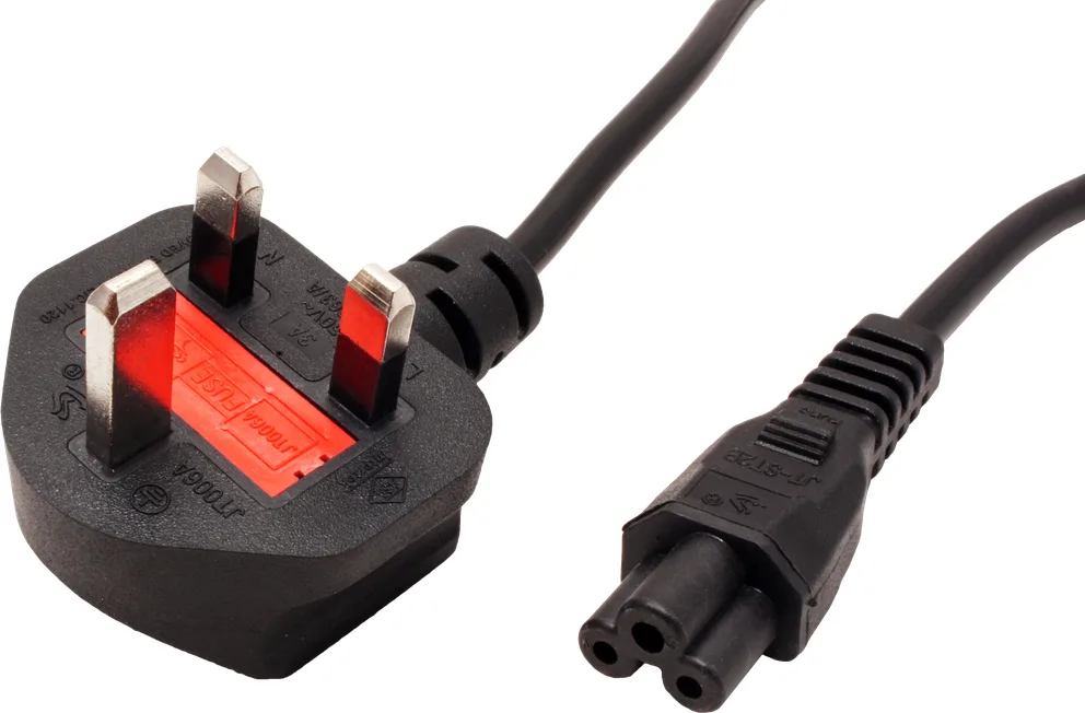VALUE Stromkabel - BS 1363 (M) gewinkelt bis IEC 60320 C5 gerade, Ansicht 4