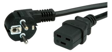 VALUE Stromkabel - CEE 7/7 (M) bis IEC 60320 C19 von LumaTech
