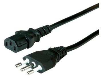 VALUE Stromkabel - CEI 23-50 (M) bis IEC 60320 C13 gerade von LumaTech