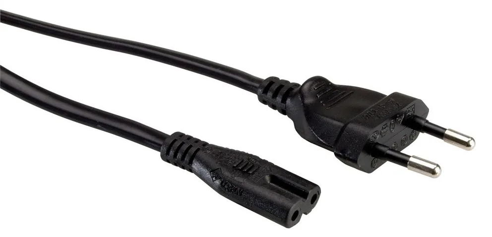 VALUE Stromkabel - Eurostecker (M) zu IEC 60320 C7, Ansicht 2
