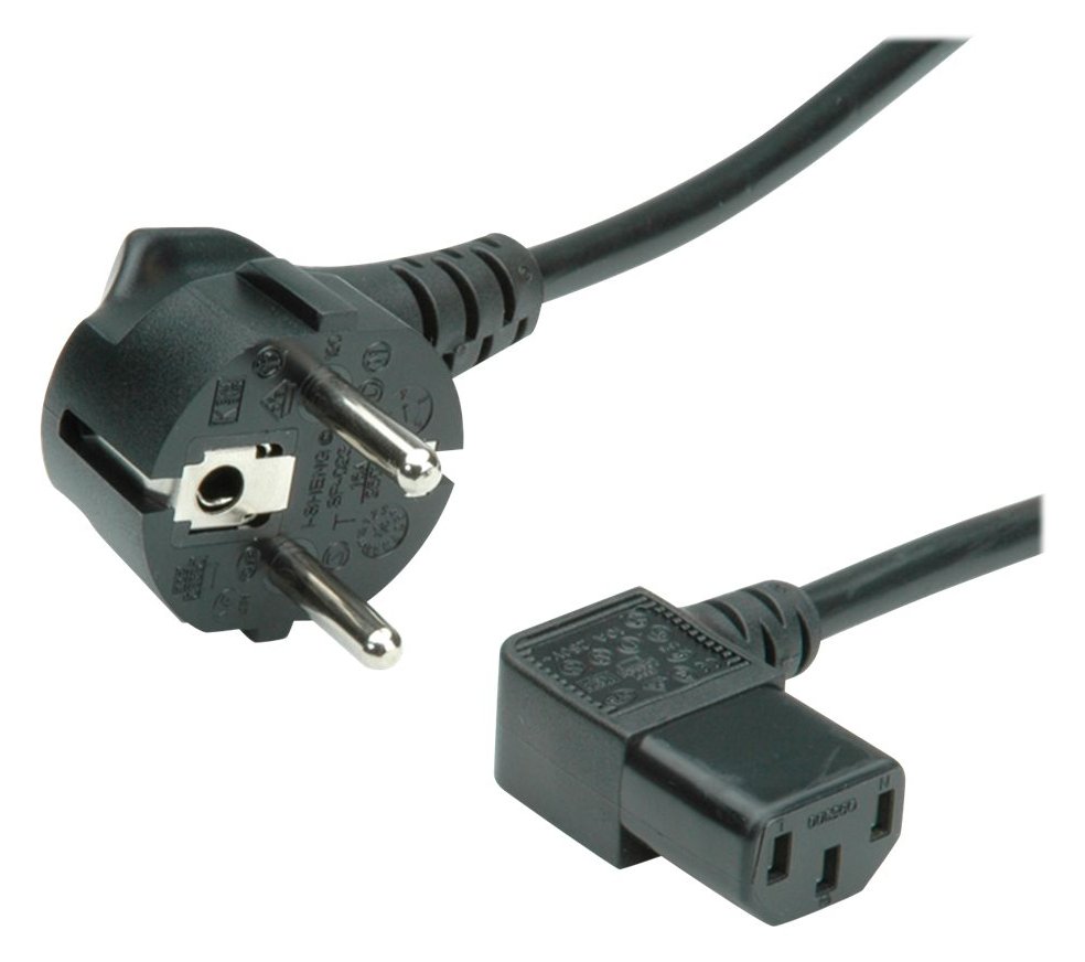 VALUE Stromkabel - IEC 60320 C13 zu CEE 7/7 (M)