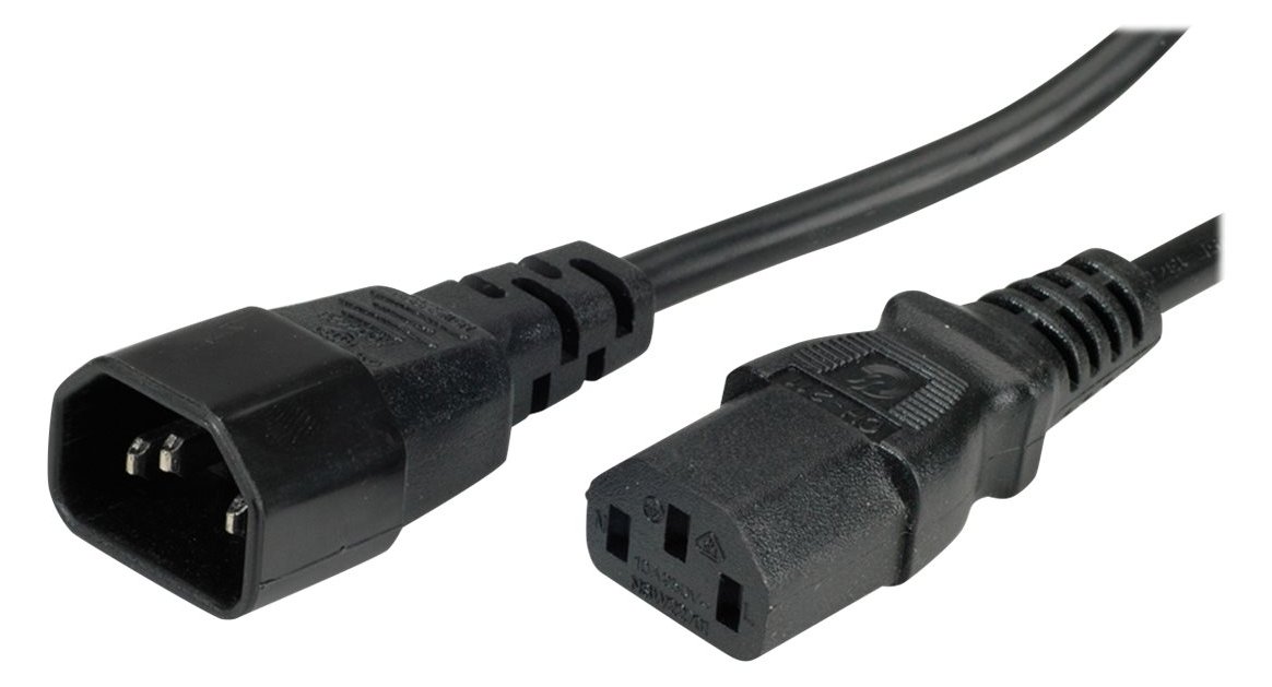 VALUE Stromkabel - IEC 60320 C13 zu IEC 60320 C14