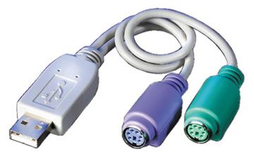 VALUE Tastatur- / Maus-Adapter - USB Typ A, 4-polig (M) - PS/2, 6-polig (W) von LumaTech