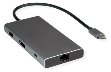 VALUE USB-C Dock HDMI+DP+GbE+ 2xA+ 1xC+ PD 4K60 - Digital/Daten - Digital/Display/Video von LumaTech