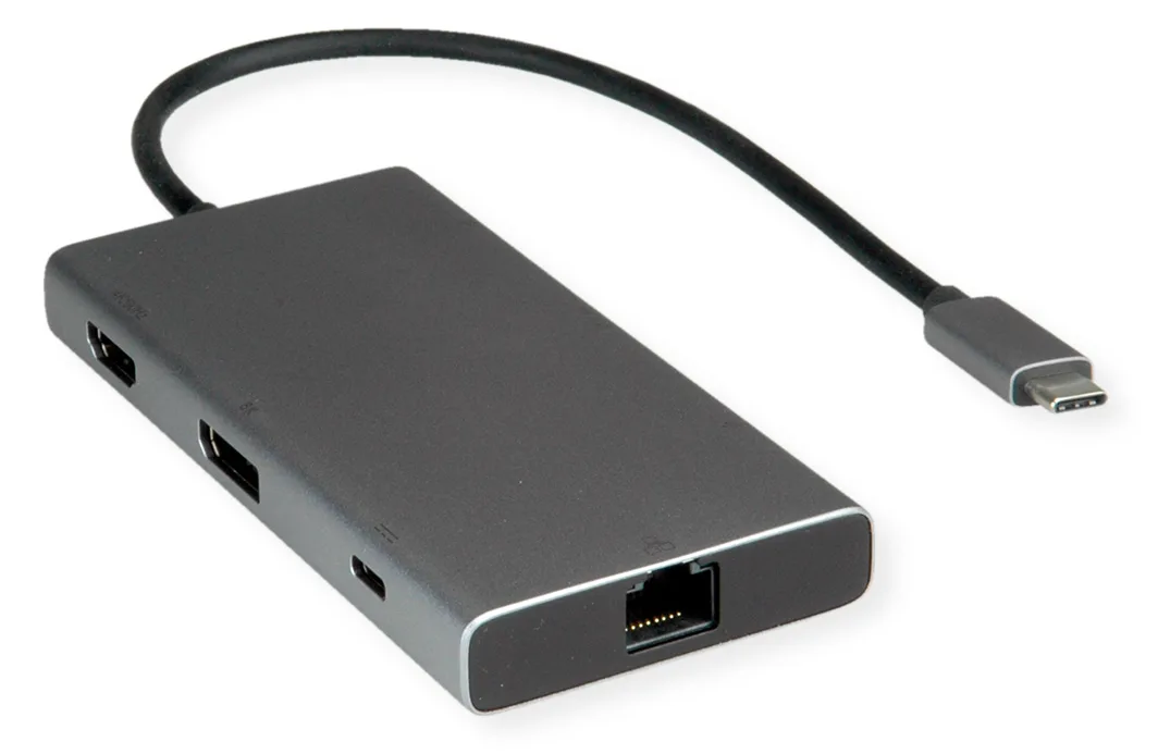 VALUE USB-C Dock HDMI+DP+GbE+ 2xA+ 1xC+ PD 4K60 - Digital/Daten - Digital/Display/Video, Ansicht 2