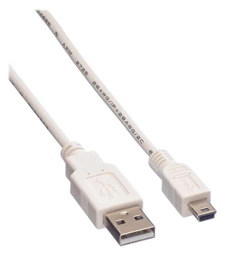 VALUE USB-Kabel - USB (M) zu Mini-USB, Typ B (M), Ansicht 2