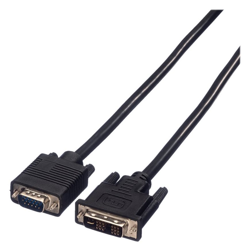 VALUE Videokabel - HD-15 (VGA) (M) zu DVI-A (M) von LumaTech