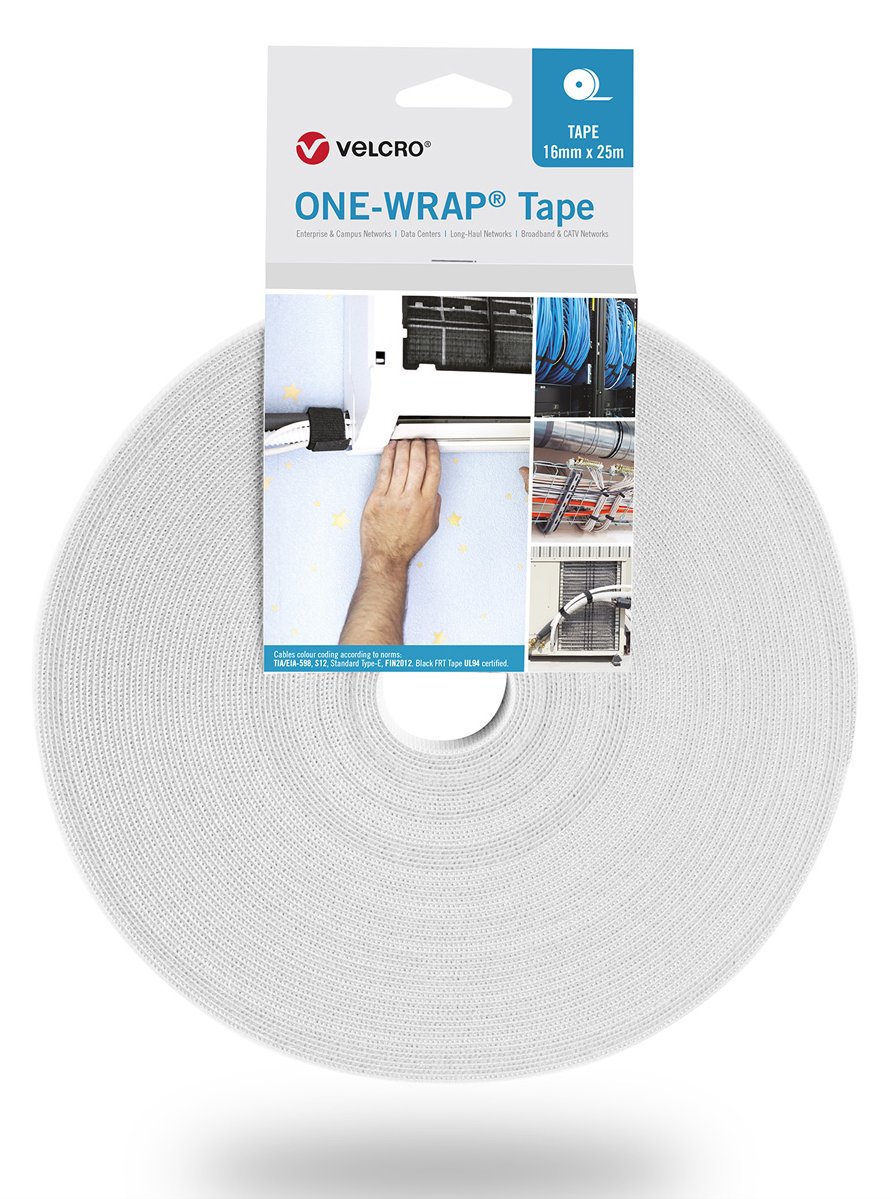 VELCRO One Wrap Band 25m 10mm Weiß VEL-OW64100 von LumaTech