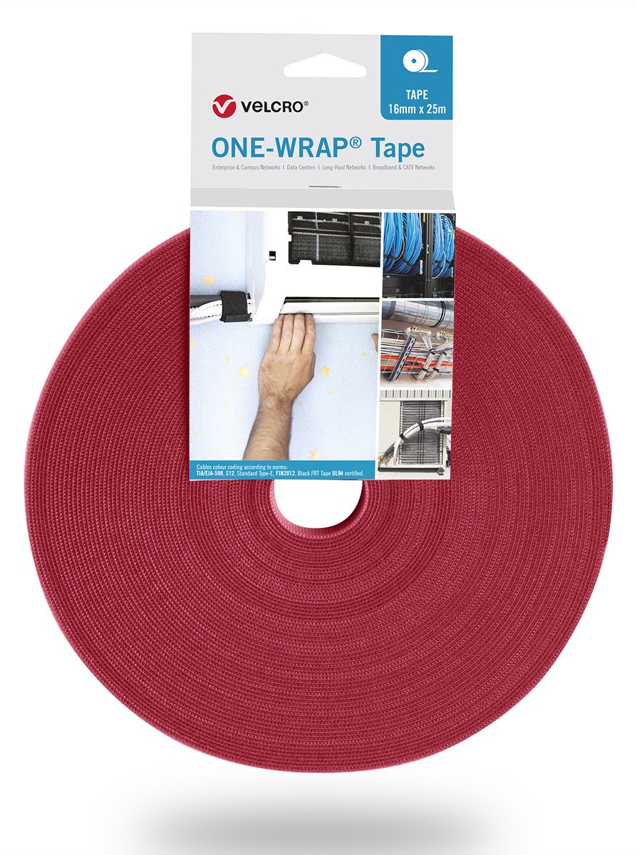 VELCRO One Wrap Band 25m 13mm Rot VEL-OW64118 von LumaTech
