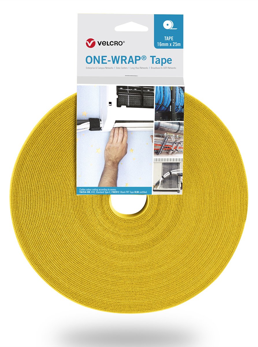 VELCRO One Wrap Band 25m 16mm Gelb VEL-OW64130 von LumaTech