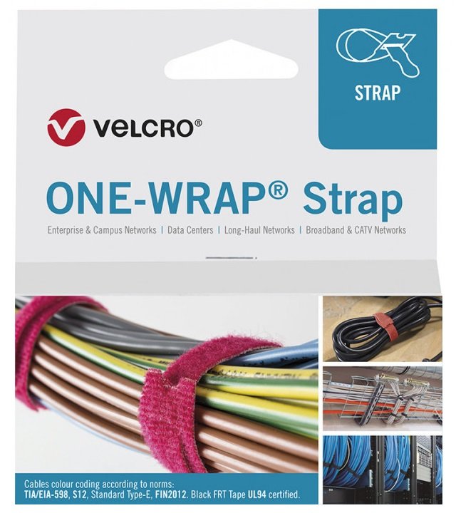 VELCRO ONE-WRAP - Lösbarer Kabelbinder - Polypropylen (PP) - Velcro - Orange - 330 mm - 20 mm - 100 Stück(e)