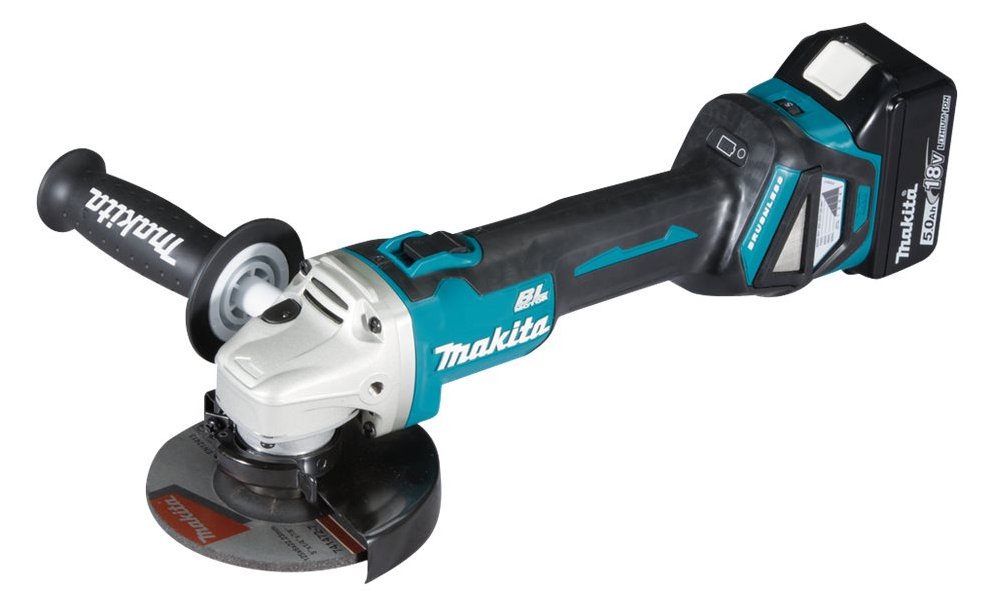 Makita DGA511RTJ Akku-Winkelschleifer inkl. MAKPAC + 2 Akkus 5.0Ah