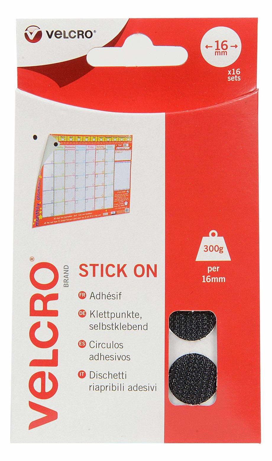 VELCRO VEL-EC60228 - Schwarz - 16 mm - 16 Stück(e) von LumaTech