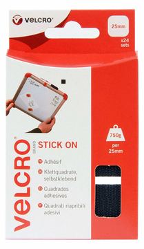 VELCRO VEL-EC60236 - Schwarz - 25 mm - 25 mm - 24 Stück(e) von LumaTech