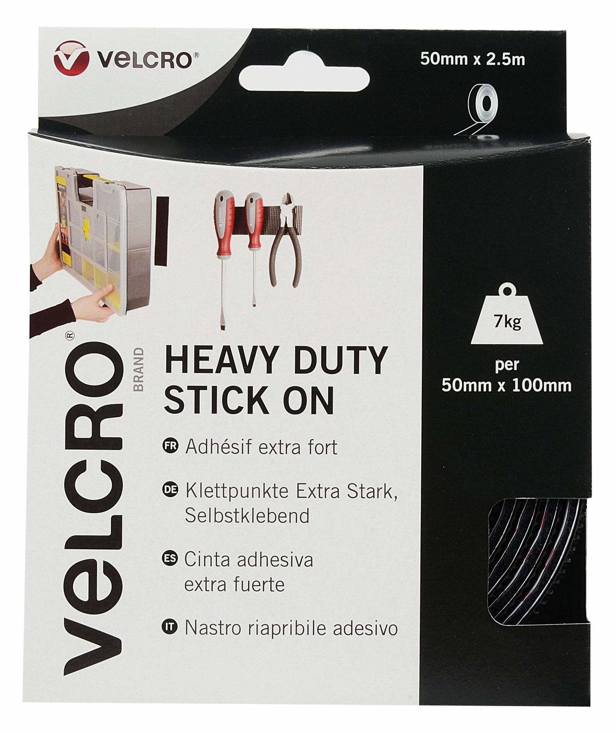 VELCRO VEL-EC60245 - Schwarz - 50 mm - 2,5 m - 1 Stück(e) - Box von LumaTech