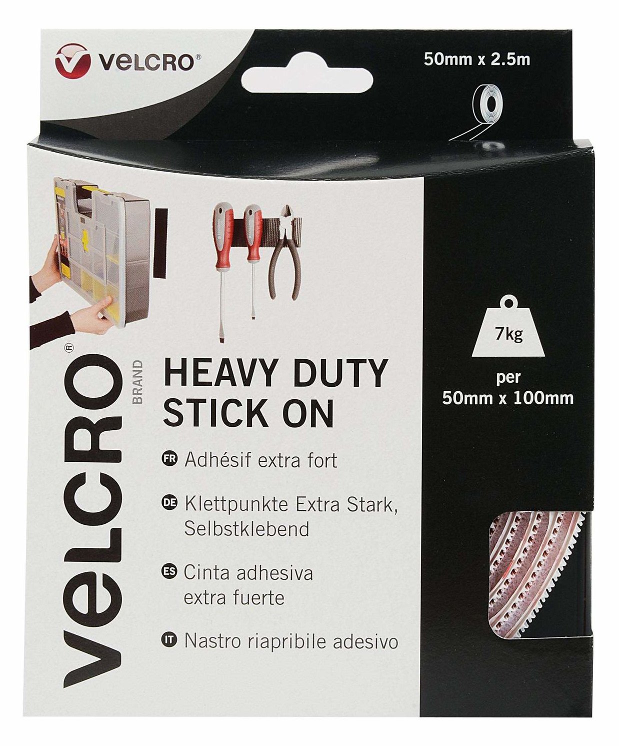VELCRO VEL-EC60246 - Weiß - 50 mm - 2,5 m - 1 Stück(e) - Box von LumaTech