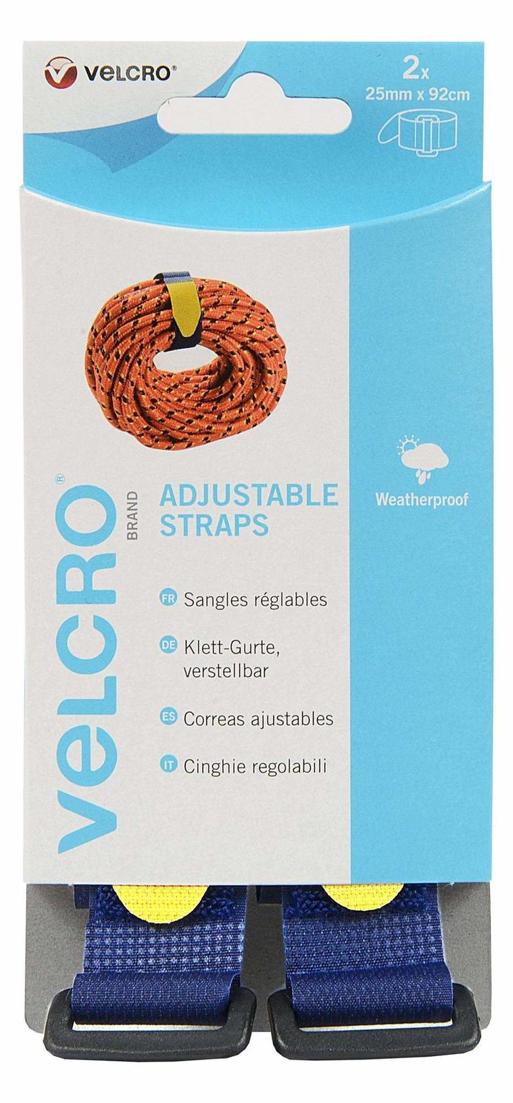VELCRO VEL-EC60327 - Blau - Gelb - 25 mm - 920 mm - 2 Stück(e) von LumaTech