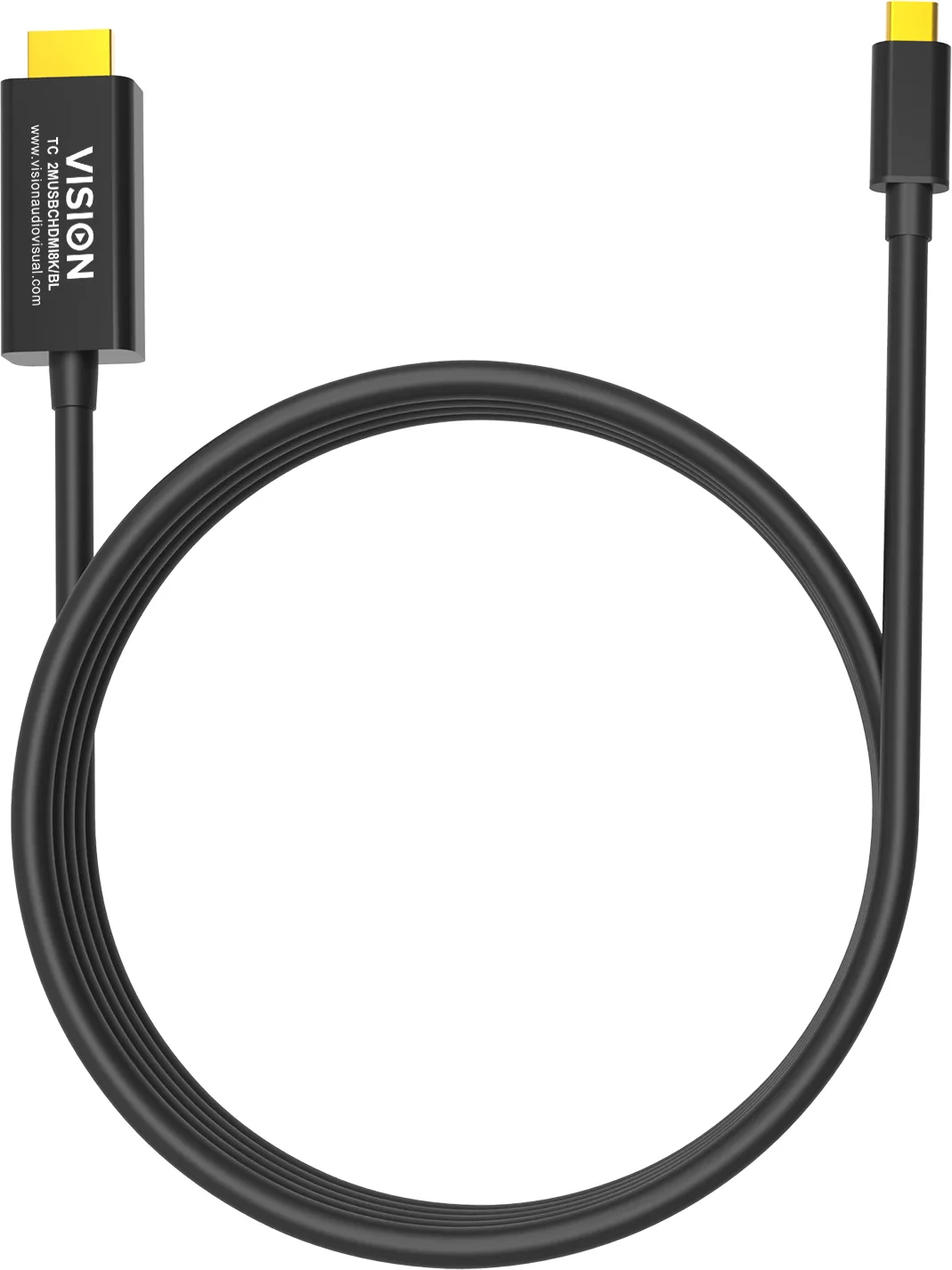 Vision Adapterkabel - 24 pin USB-C männlich zu HDMI männlich - 2 m - Schwarz - unterstützt 8K UHD (7680 x 4320), Ansicht 2