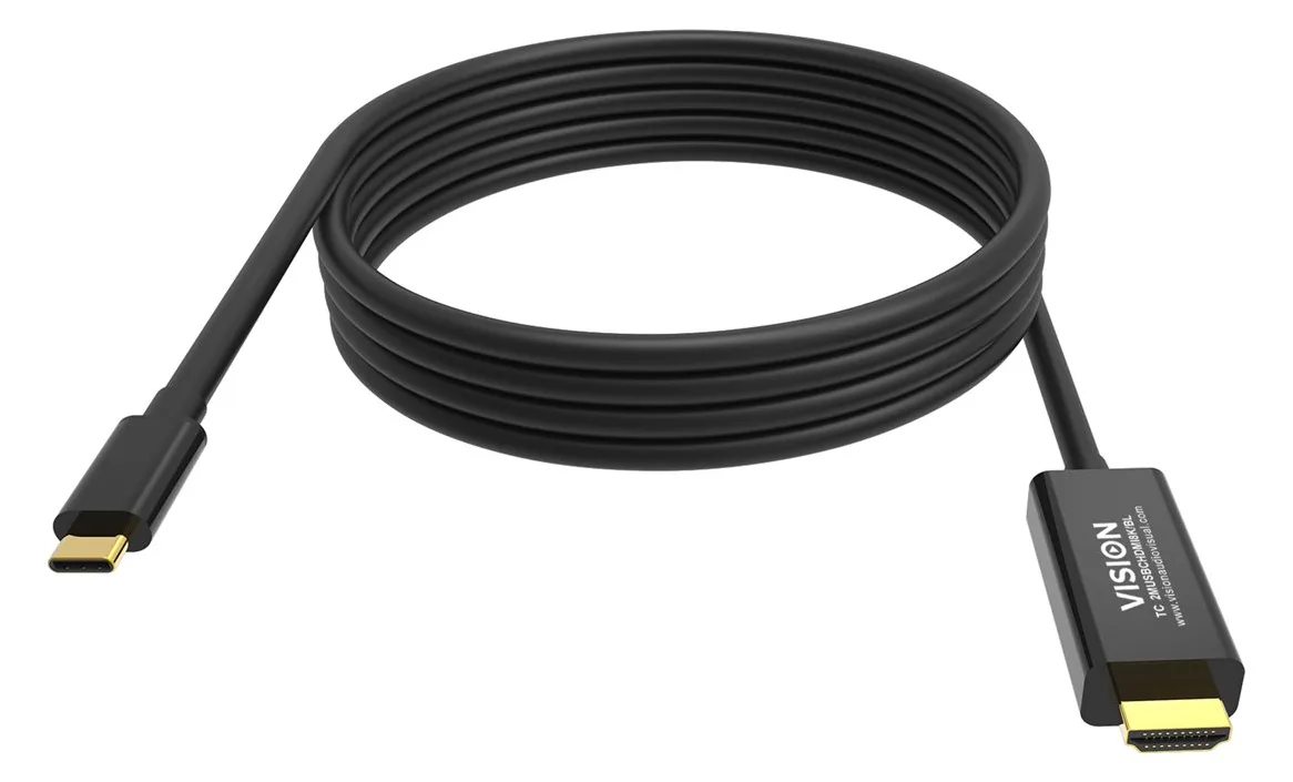 Vision Adapterkabel - 24 pin USB-C männlich zu HDMI männlich - 2 m - Schwarz - unterstützt 8K UHD (7680 x 4320), Ansicht 4