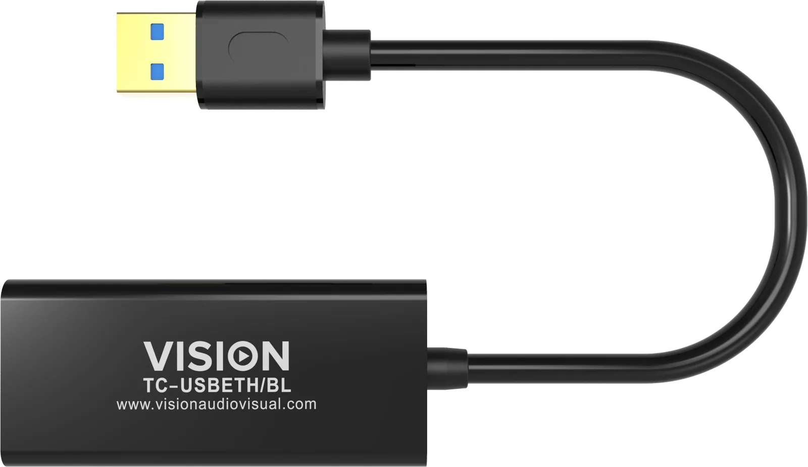 Vision TC-USBETH/BL - Netzwerkadapter - USB 2.0, Ansicht 2