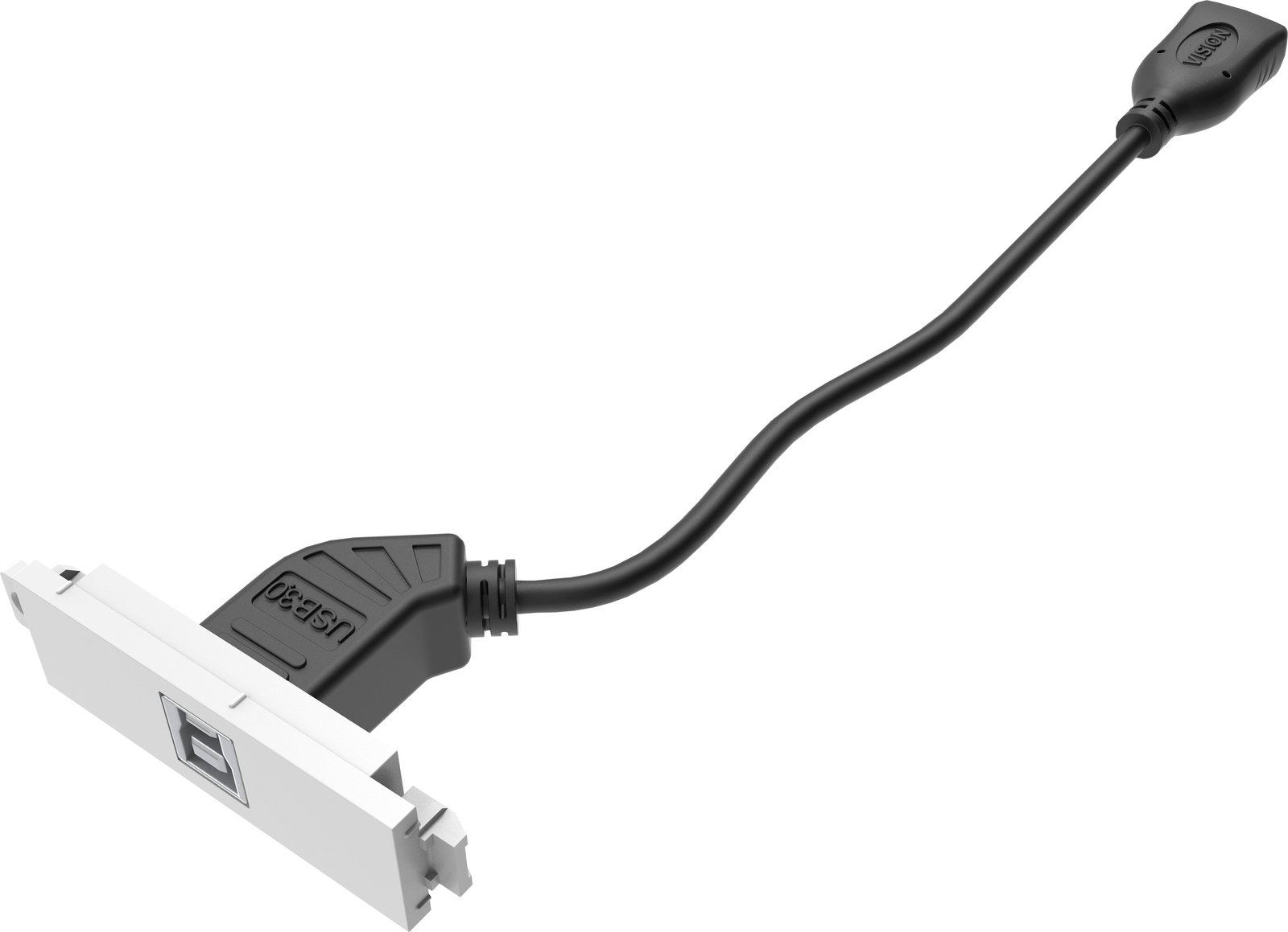 Vision TechConnect 3 USB-b module - Modulares Faceplate-Snap-In von LumaTech