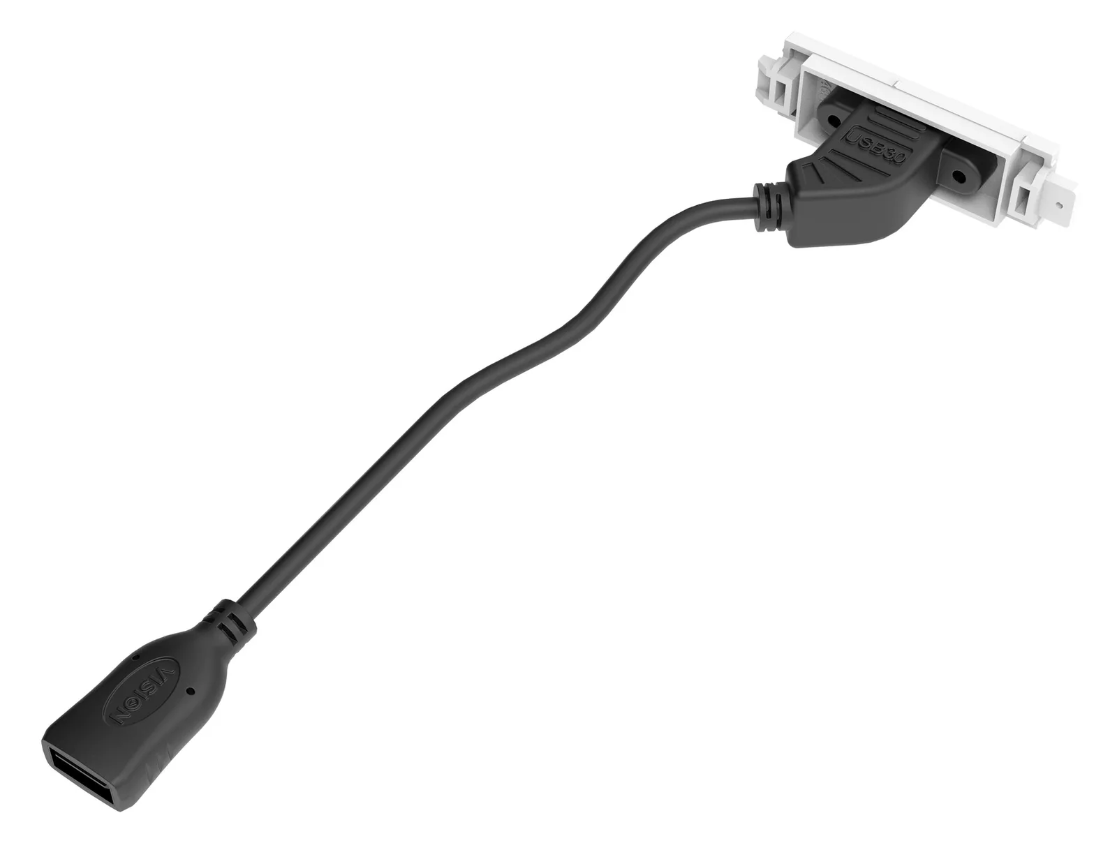 Vision TechConnect 3 USB-b module - Modulares Faceplate-Snap-In, Ansicht 3