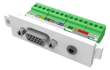Vision TechConnect 3 VGA+3.5mm module - Modulares Faceplate-Snap-In von LumaTech