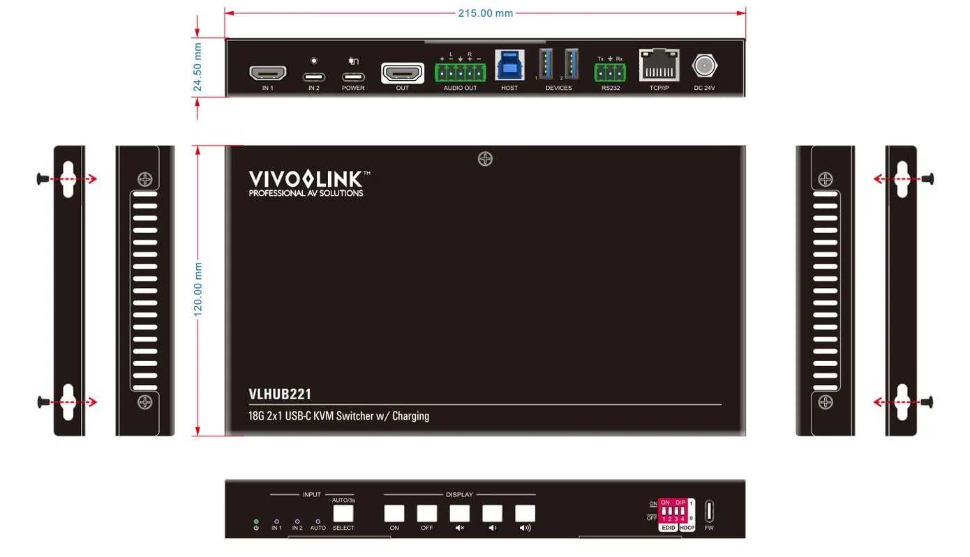 VivoLink 4K Presentation HDMI and USB-C to HDMI+USB3.0 - Digital/Daten - Digital/Display/Video, Ansicht 2