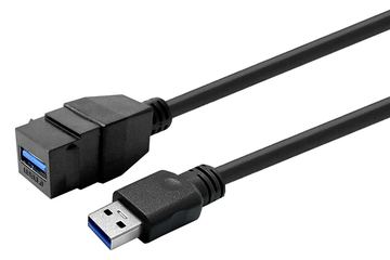 VivoLink Keystone Black USB3.0 A-Female to A-Male - Digital/Daten - Digital/Display/Video von LumaTech