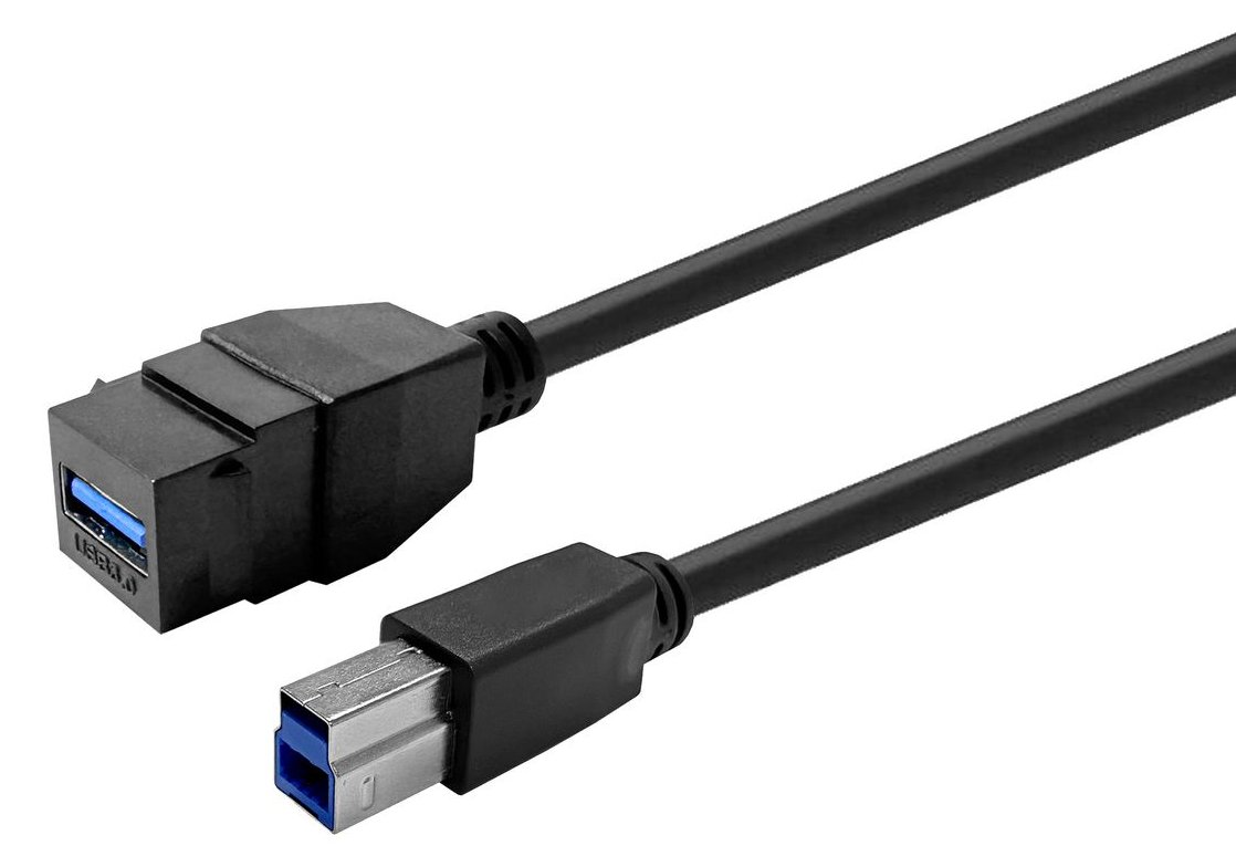 VivoLink Keystone Black USB3.0 A-Female to B-Male - Digital/Daten - Digital/Display/Video von LumaTech