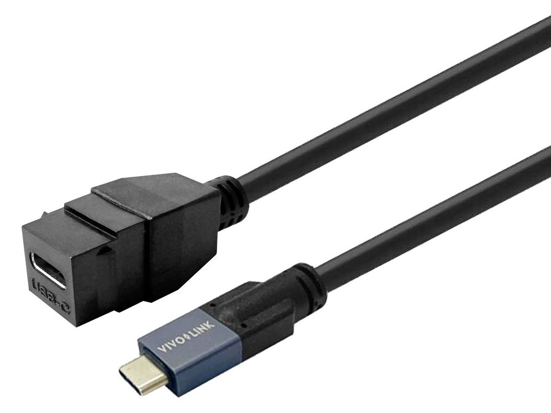VivoLink Keystone Black USB-C female to male - Digital/Daten von LumaTech