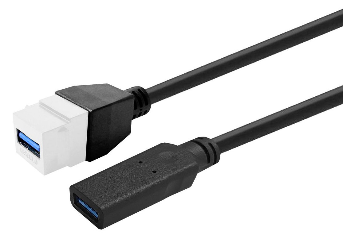 VivoLink Keystone White USB3.0 A-Female to A-Male - Digital/Daten von LumaTech