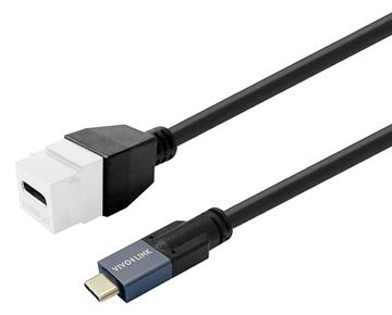 VivoLink Keystone White USB-C female to male - Digital/Daten
