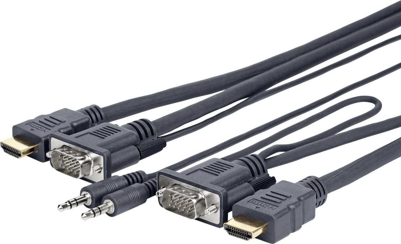 VivoLink Pro - HDMI-Kabel - HD-15 (VGA), mini-phone stereo 3.5 mm, HDMI männlich zu HD-15 (VGA) von LumaTech