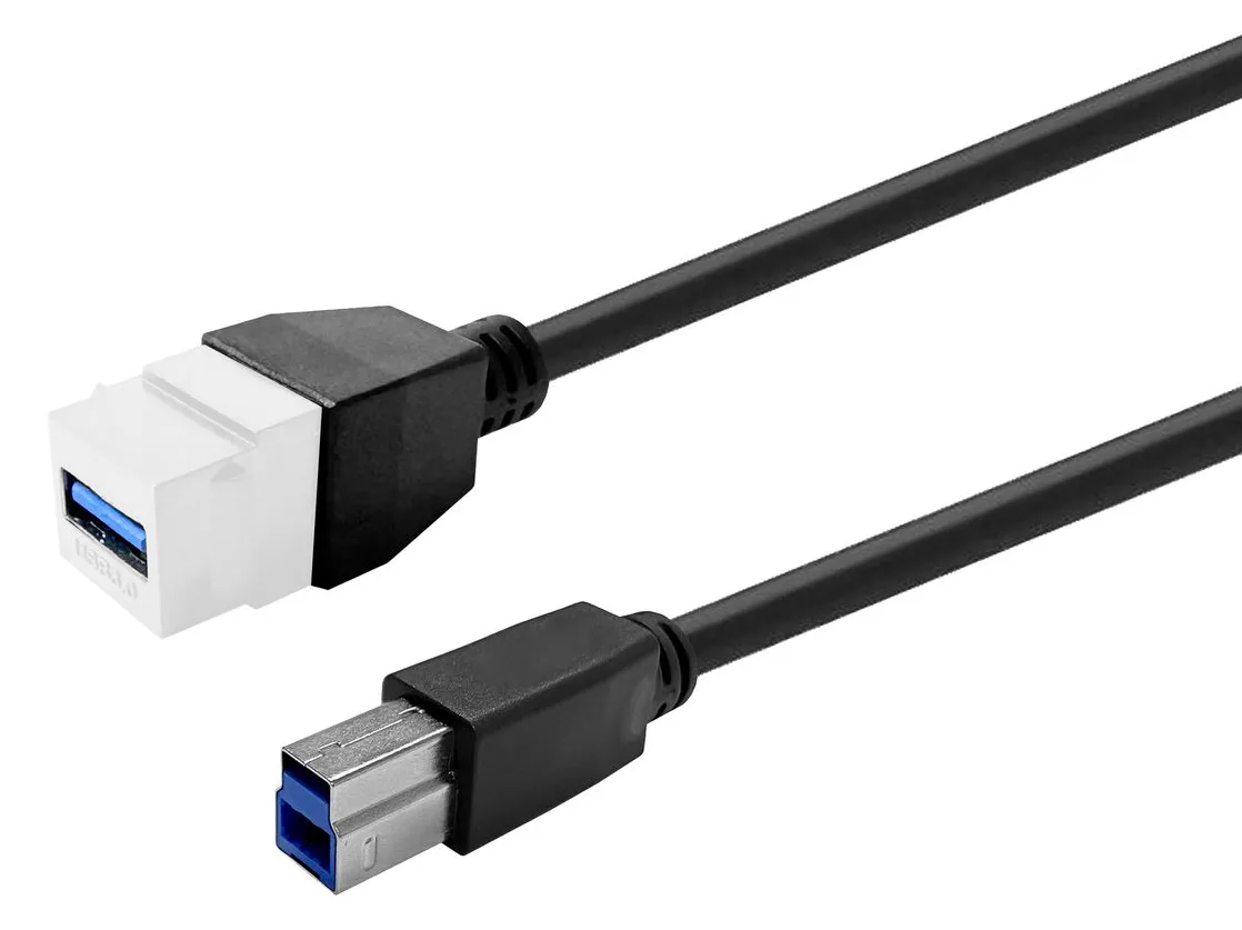 VivoLink Pro Keystone White USB3.0 A-Female to B-Male - Digital/Daten - Digital/Display/Video, Ansicht 2