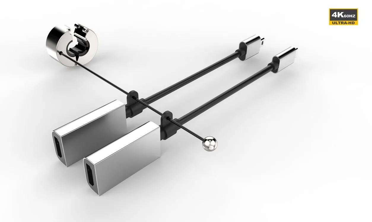 VivoLink PROADRING8S - Mini DisplayPort + USB-C - HDMI - Männlich - Weiblich - Gerade - Gerade, Ansicht 2