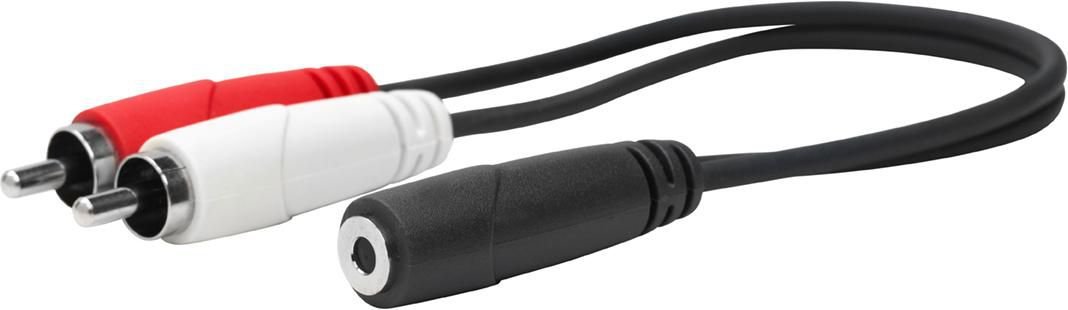 VivoLink PROMJFRCAM0.2 - 3.5mm - Weiblich - 2 x RCA - Männlich - 0,2 m - Schwarz von LumaTech