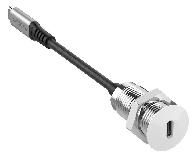 VivoLink PROUSBCMF0.3SOCKET-W - 0,3 m - USB C - USB C - USB 3.2 Gen 2 (3.1 Gen 2) - 10 Gbit/s - Weiß von LumaTech