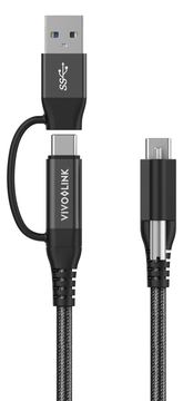 VivoLink PROUSBCMM1.5ADP - 1,5 m - USB C - USB 3.2 Gen 2 (3.1 Gen 2) - 10 Gbit/s - Schwarz von LumaTech