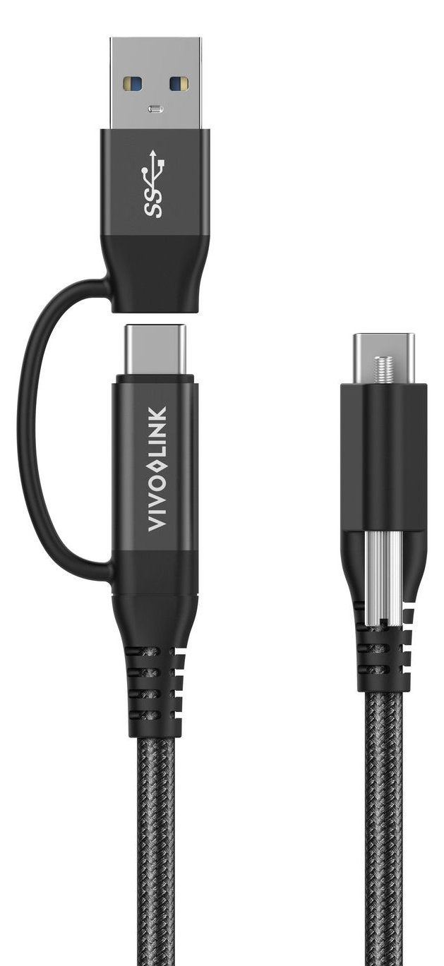 VivoLink PROUSBCMM1.5ADP - 1,5 m - USB C - USB 3.2 Gen 2 (3.1 Gen 2) - 10 Gbit/s - Schwarz von LumaTech