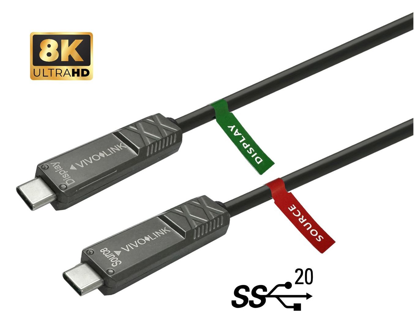 VivoLink PROUSBCMM10OP - 10 m - USB C - USB C - USB 3.2 Gen 2 (3.1 Gen 2) - 20 Gbit/s - Schwarz von LumaTech