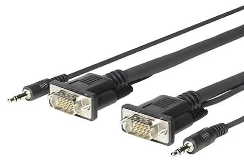 VivoLink PROVGAMCS1.8 - 1,8 m - VGA (D-Sub) + 3.5mm - VGA (D-Sub) + 3.5mm - Männlich - Männlich - Gerade, Ansicht 2