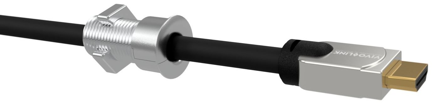 VivoLink Solution for cables through desks aluminium large up to