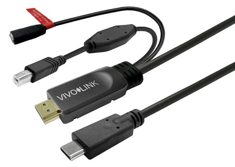 VivoLink Touchscreen Cable with charger Black - Kabel - Digital/Daten