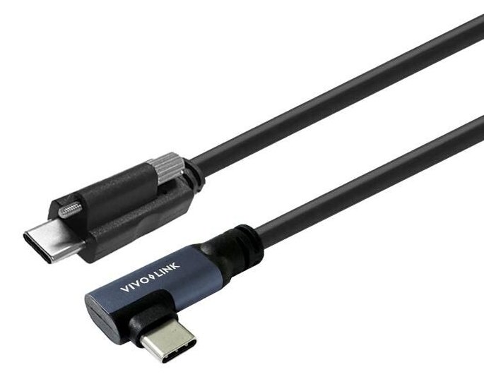 VivoLink USB-C to Angled Cable with lock screw Supports - Kabel - Digital/Daten von LumaTech