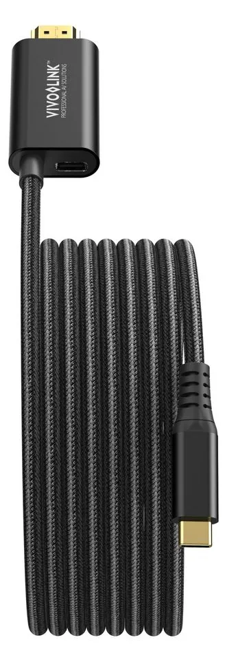 VivoLink USB-C to HDMI Cable with 100W PD Charge Black - Kabel - Digital/Daten, Ansicht 2