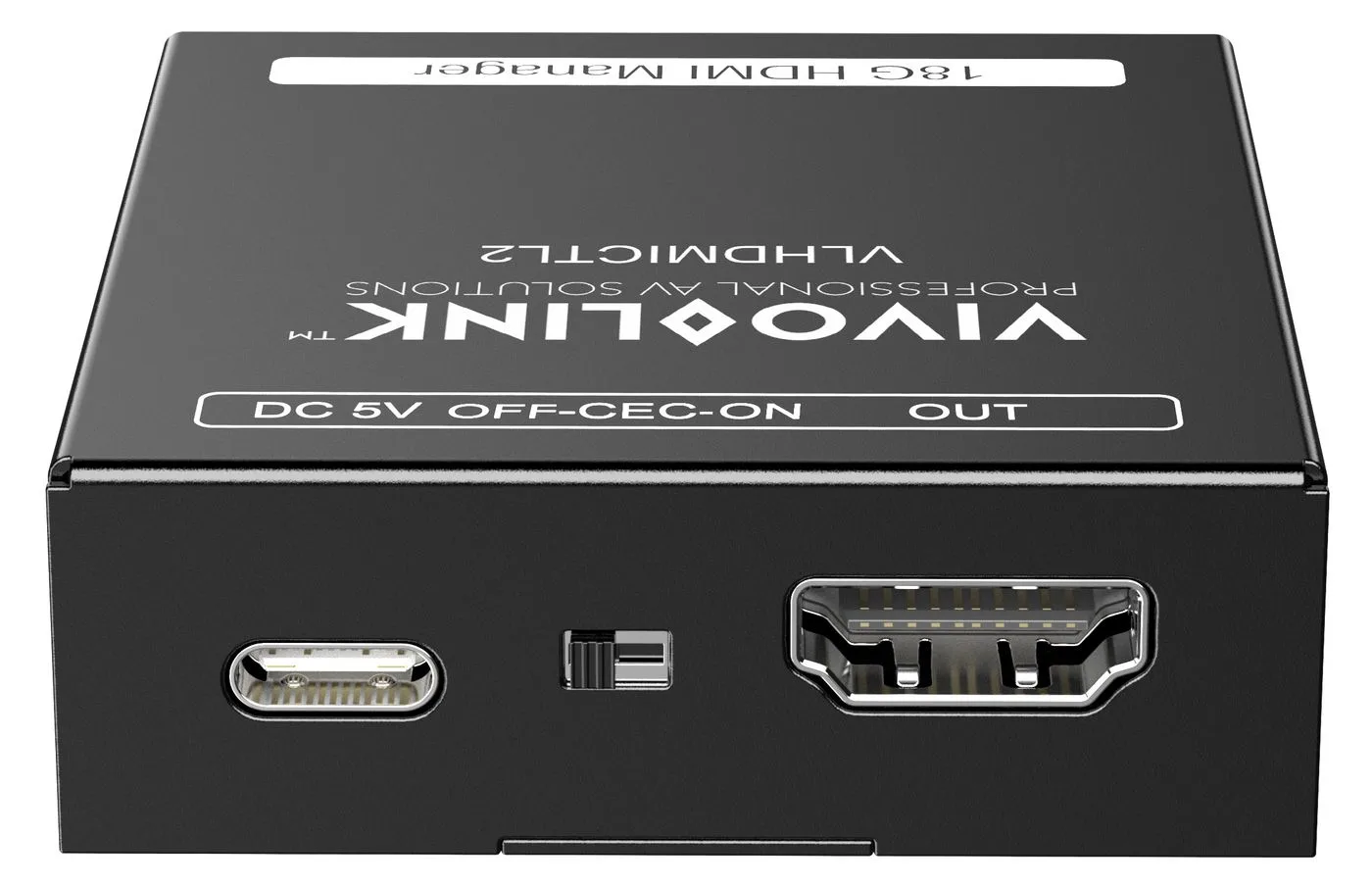 VivoLink VLHDMICTL2 - 3840 x 2160 Pixel - 18 Gbit/s - Schwarz - HDMI - USB Typ-C - 5 V, Ansicht 4