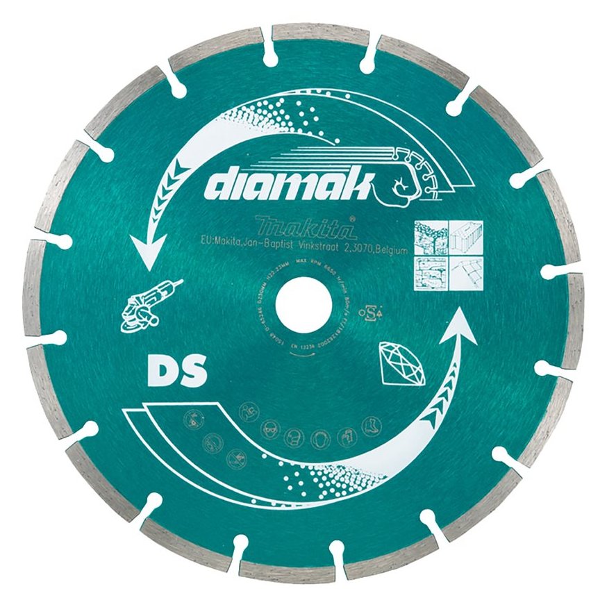 Makita Diamak - Diamant-Schneidscheibe - für Beton, Marmor, Schiefer, weicher Backstein, Zementstein